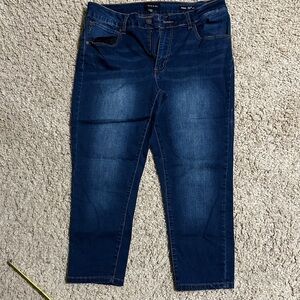 Tahari Hannah Women's Dark Indigo Capri Jeans size 10/30
